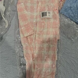 Ralph Lauren Pink and White Plaid Kids Footie